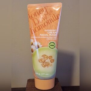 Honey Dew & Chamomile Overnight Cream Facial Mask - Peach & Lime Green Tube